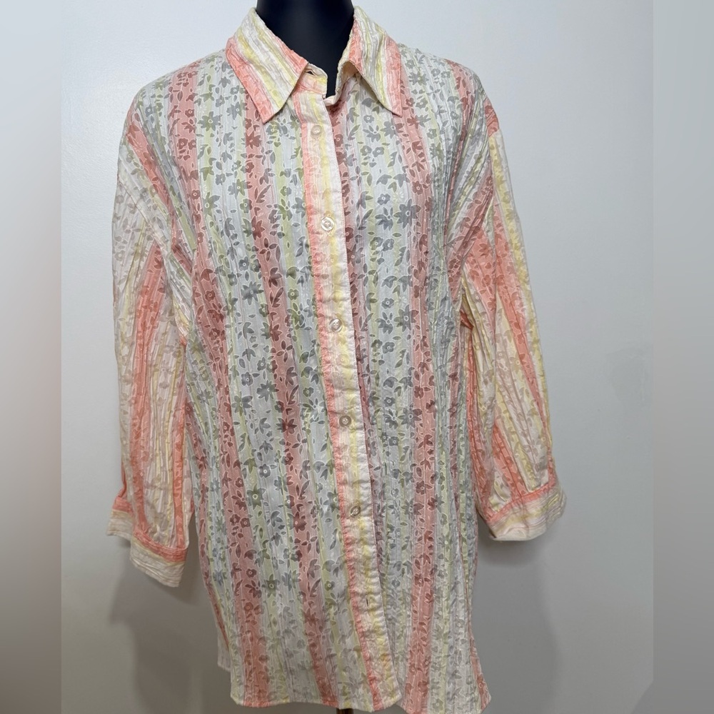 Bon Worth Multicolor Striped Women’s Shirt